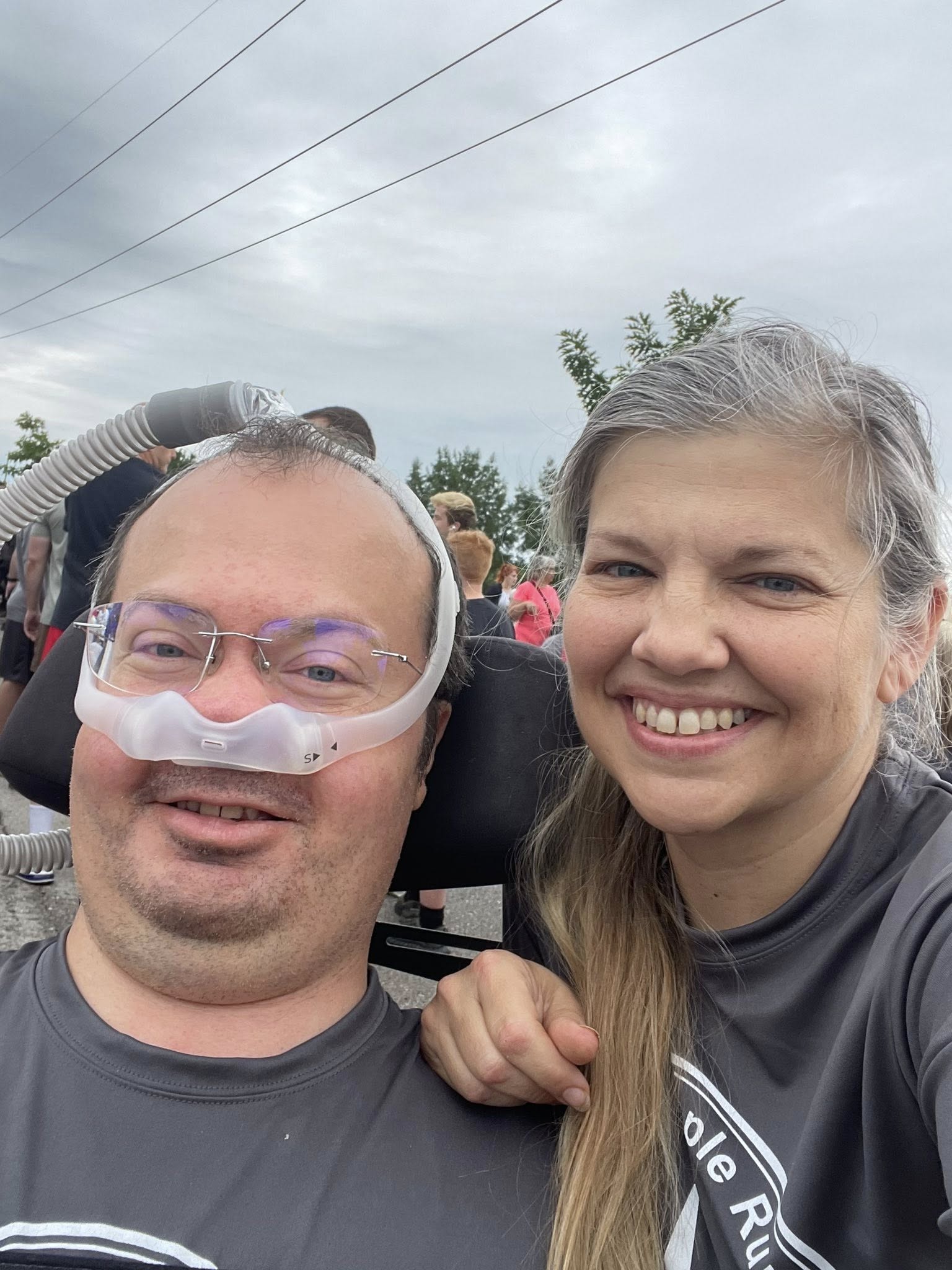 Ryan and Angela together at a community 5K event
